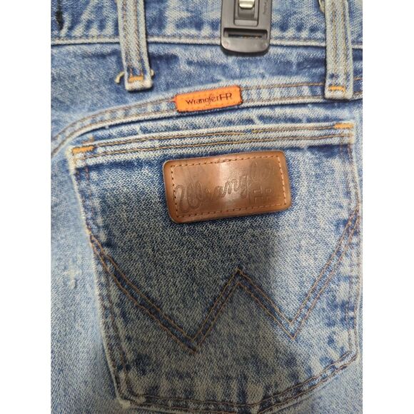 Wrangler Fr Jeans Mens 34X29* Blue Medium Wash Denim American Workwear FR13MWZ - Picture 9 of 14